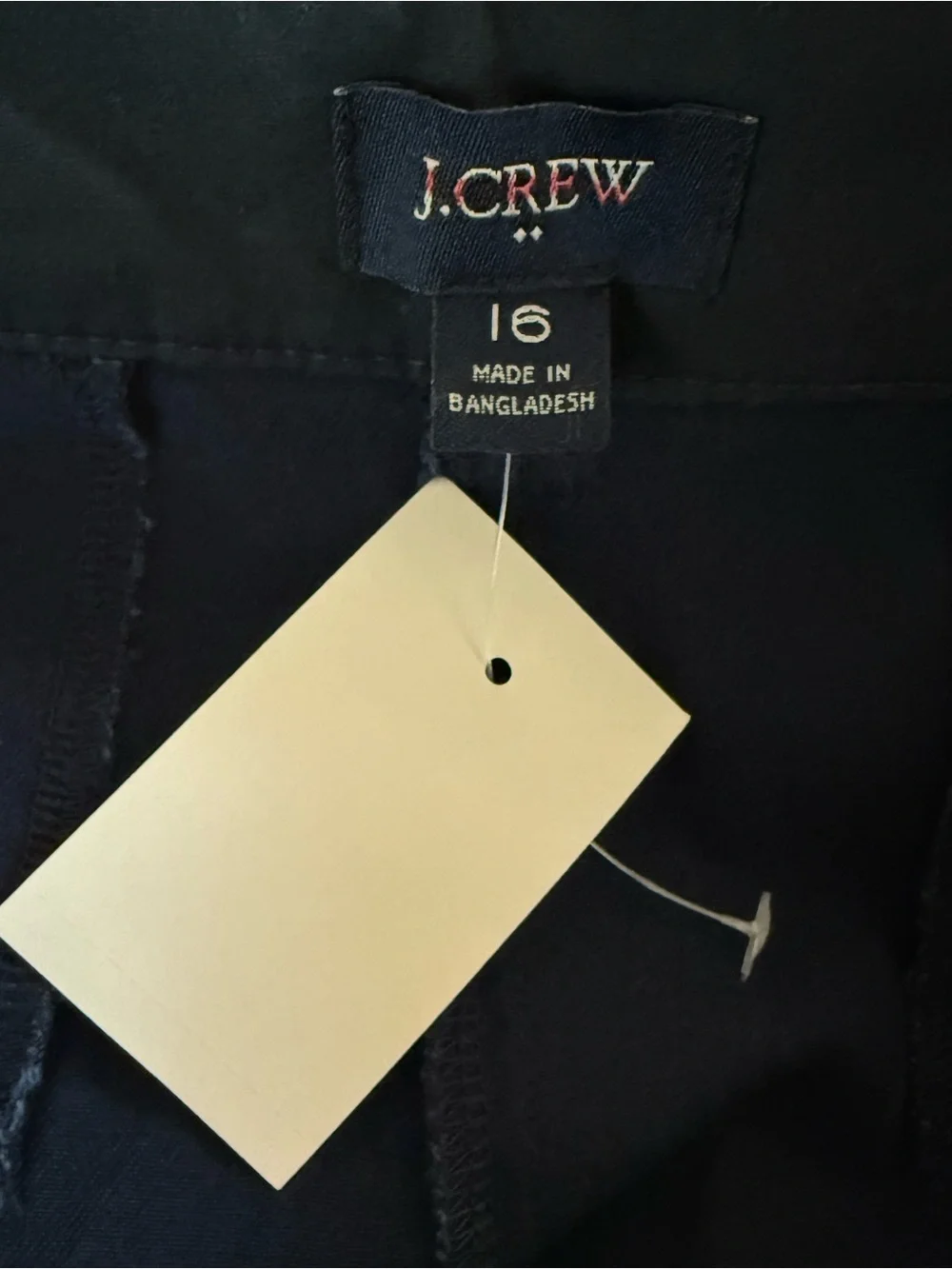 J. CREW 5” Classic Chino Shorts Navy Blue Size 16 NEW